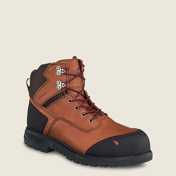 Safety Støvler Herre - Red Wing Brnr Xp - 6-Inch Waterproof Toe - Brune/Sort - WCSJLN-836